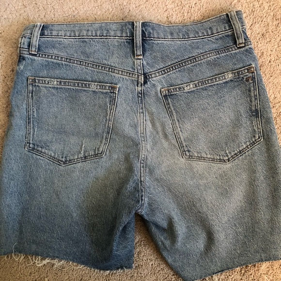 Madewell high-rise mid-length summer denim shorts - Picture 3 of 3